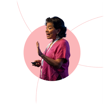 Speaker at a community event